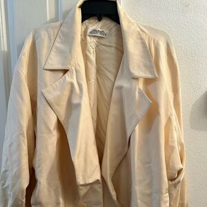 Ellen Tracy Cream Trench Coat